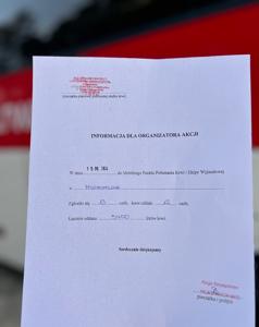 Zbiórka krwi BEZ SPINY  w dniu 19 sierpnia 2024 r. w Malechowie