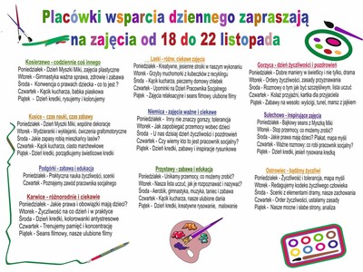 plakat  zajęć w PWD