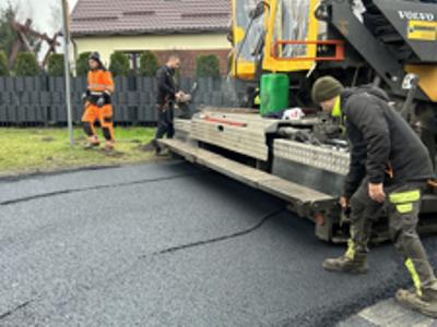 Budowa drogi w Malechowie 
