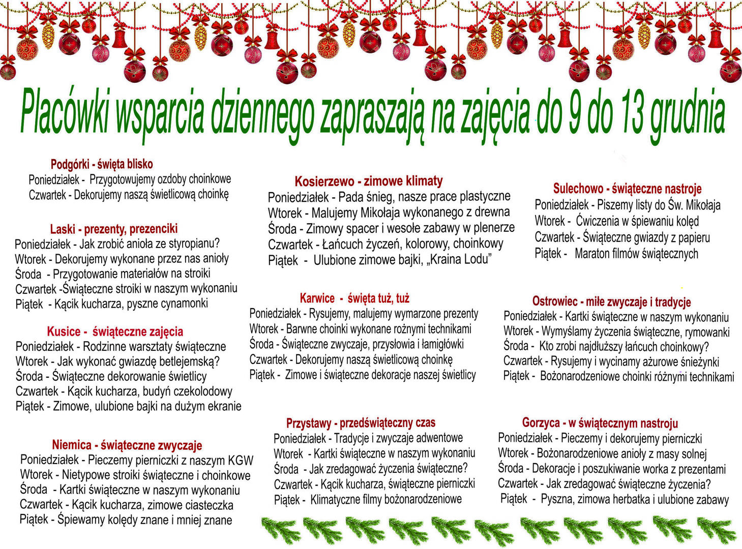 plan zajęć w PWD