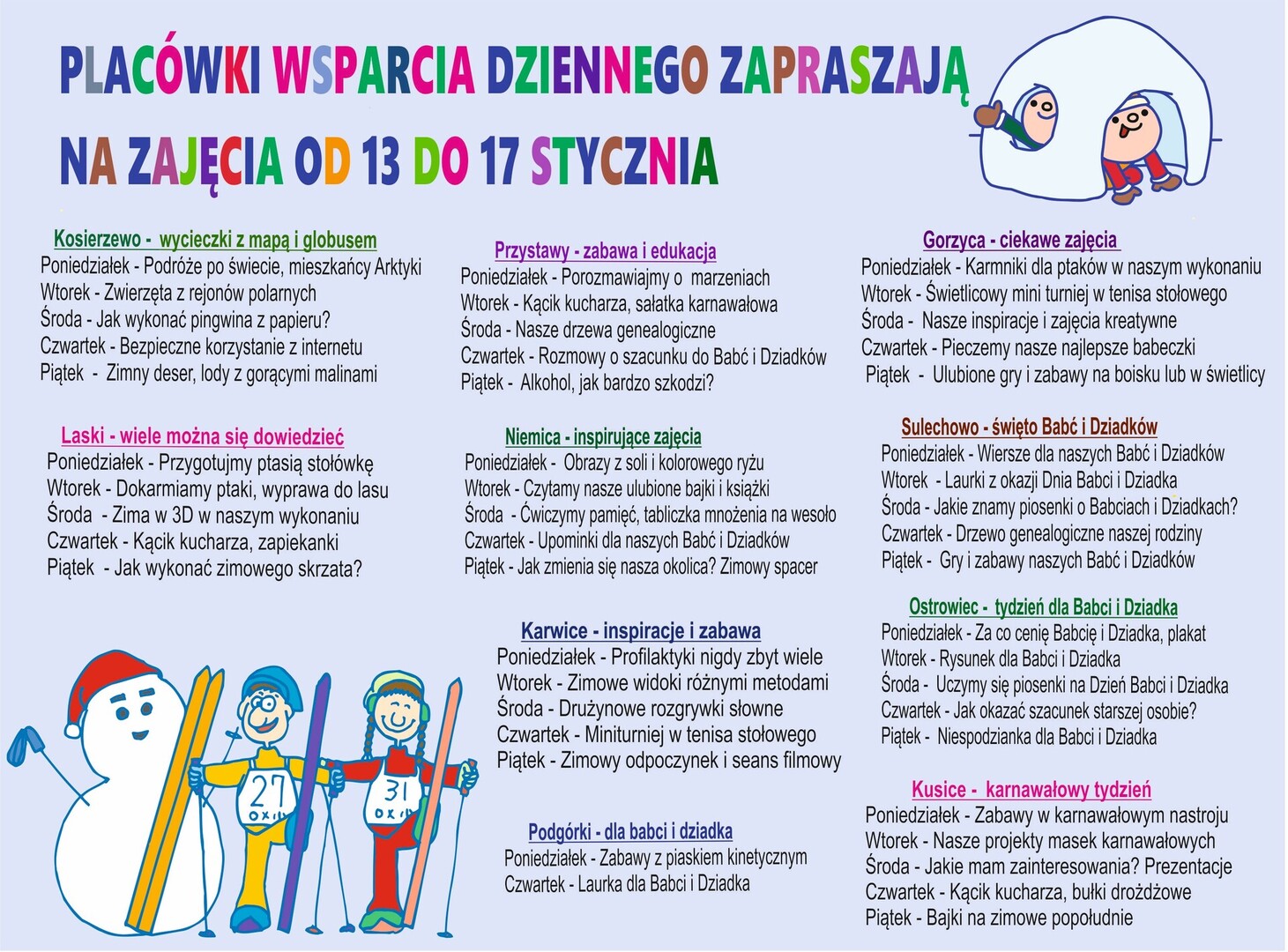 Harmonogram zajęć 