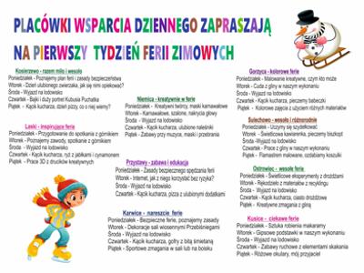 Harmonogram zajęć w PWD