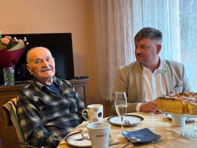 Pan Mariana Rogala z Malechowa obchodził jubileusz 95-tych urodzin