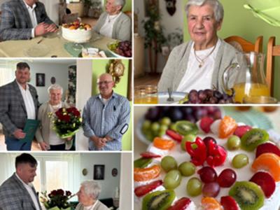 Zdjęcie z jubileudzu 95-tych urodzin Anny Sawosz.