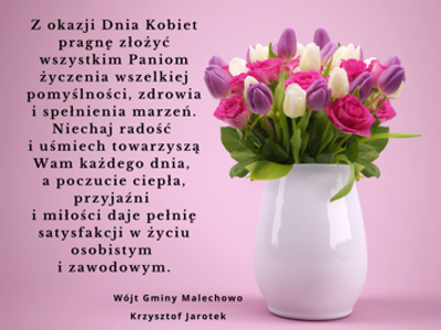 Życzenia z okzji Dnia Kobiet.