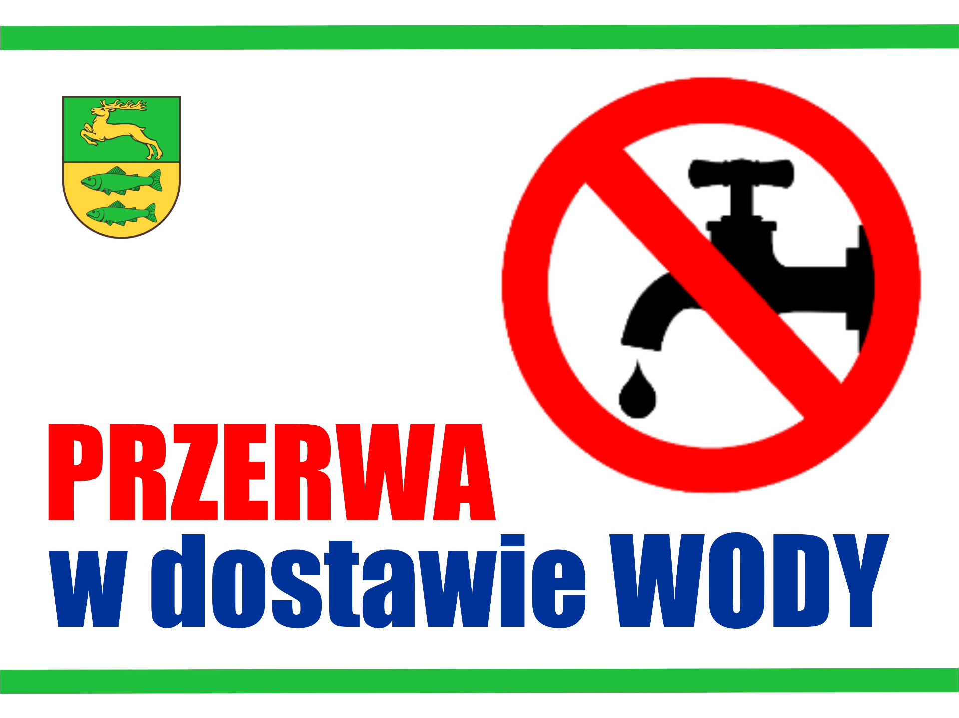 PRZERWA W DOSTAWIE WODY - INFOGRAFIKA