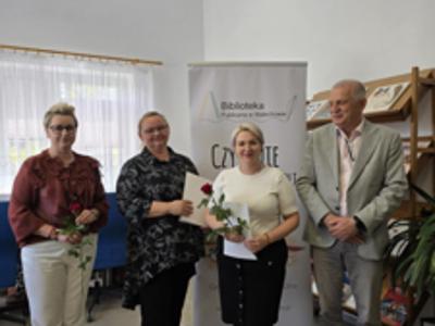 Pracownicy bibliotek z przedstawicielami Urzędu Gminy. 