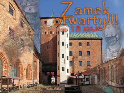 Plakat Zamek Książąt Pomorskich w Darłowie otwarty
