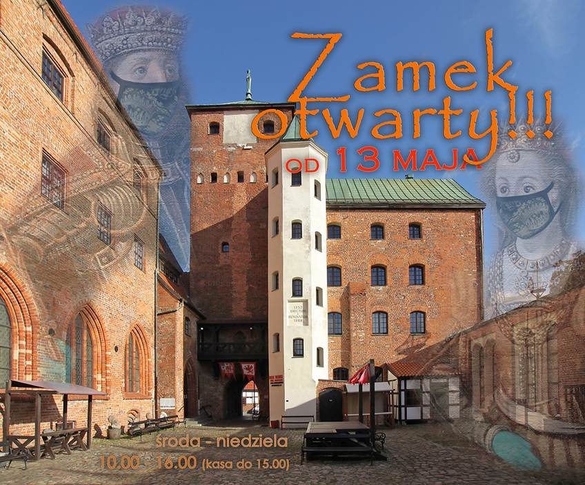 Plakat Zamek Książąt Pomorskich w Darłowie otwarty