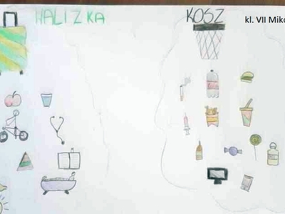 Praca plastyczna Mikołaja z klasy VII