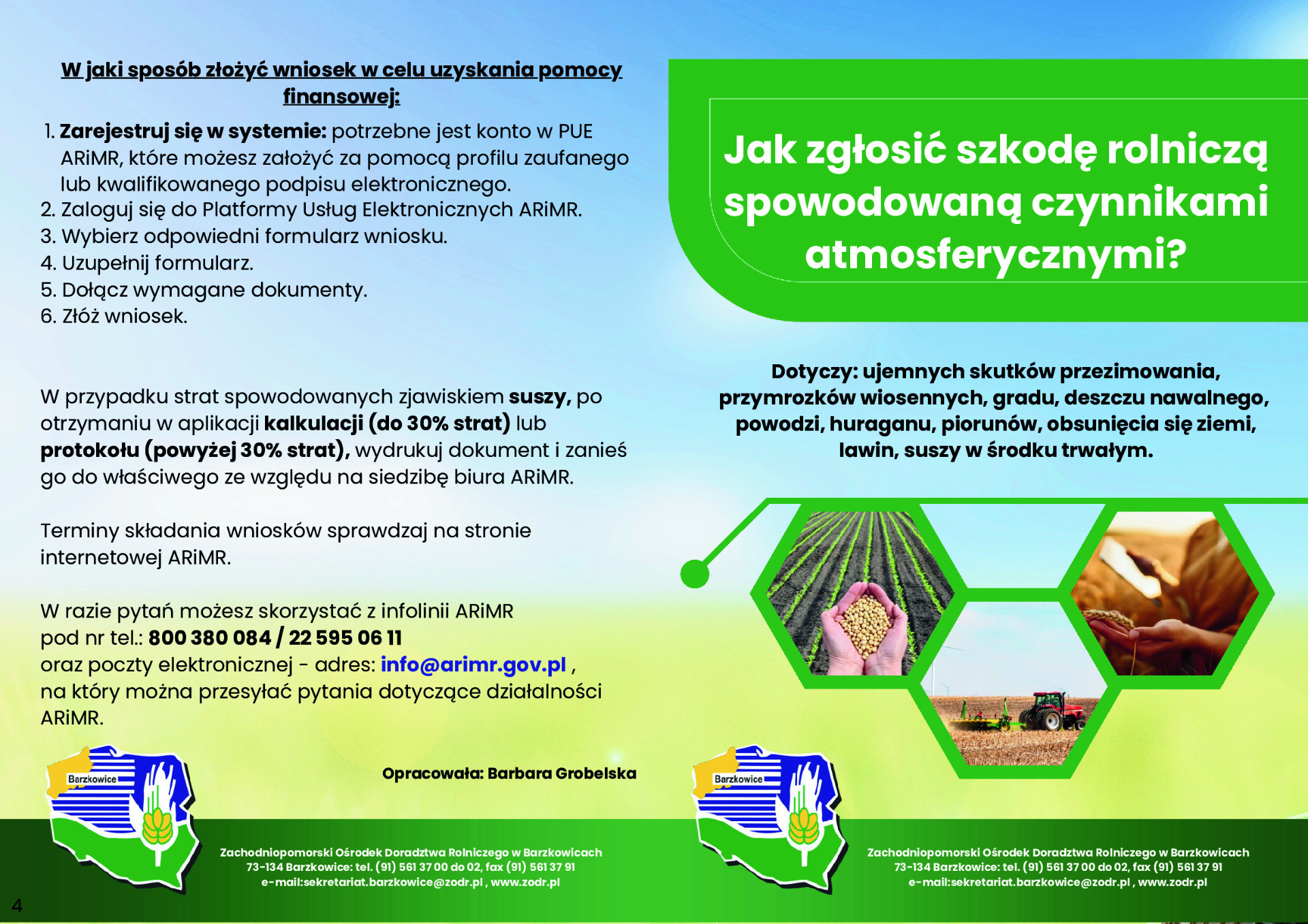 Plakat jak zgłosic szkode