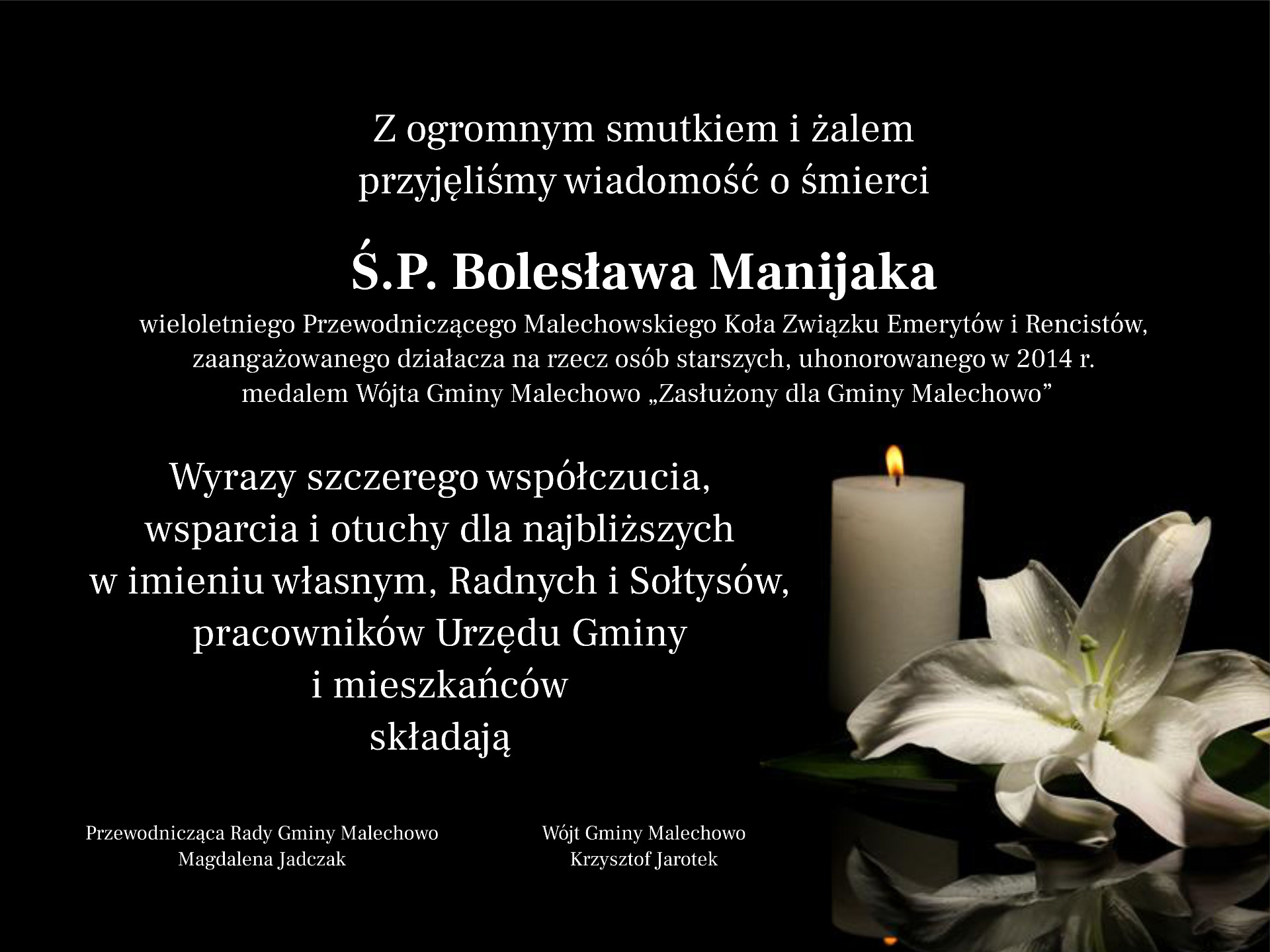 Kondolencje B Manijak