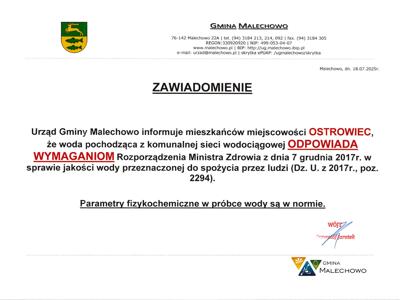 Zawiadomienie- Ostrowiec