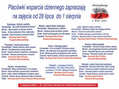 Harmonogram zajeć w PWD