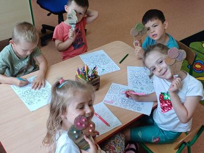 Dyżur wakacyjn Odziału Przedszkolnego w Lejkowie - zajęcia