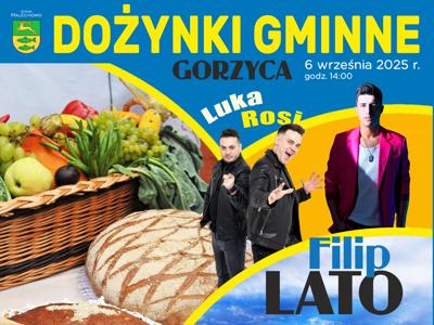 Plakat Dozynki Gminne w Gorzycy