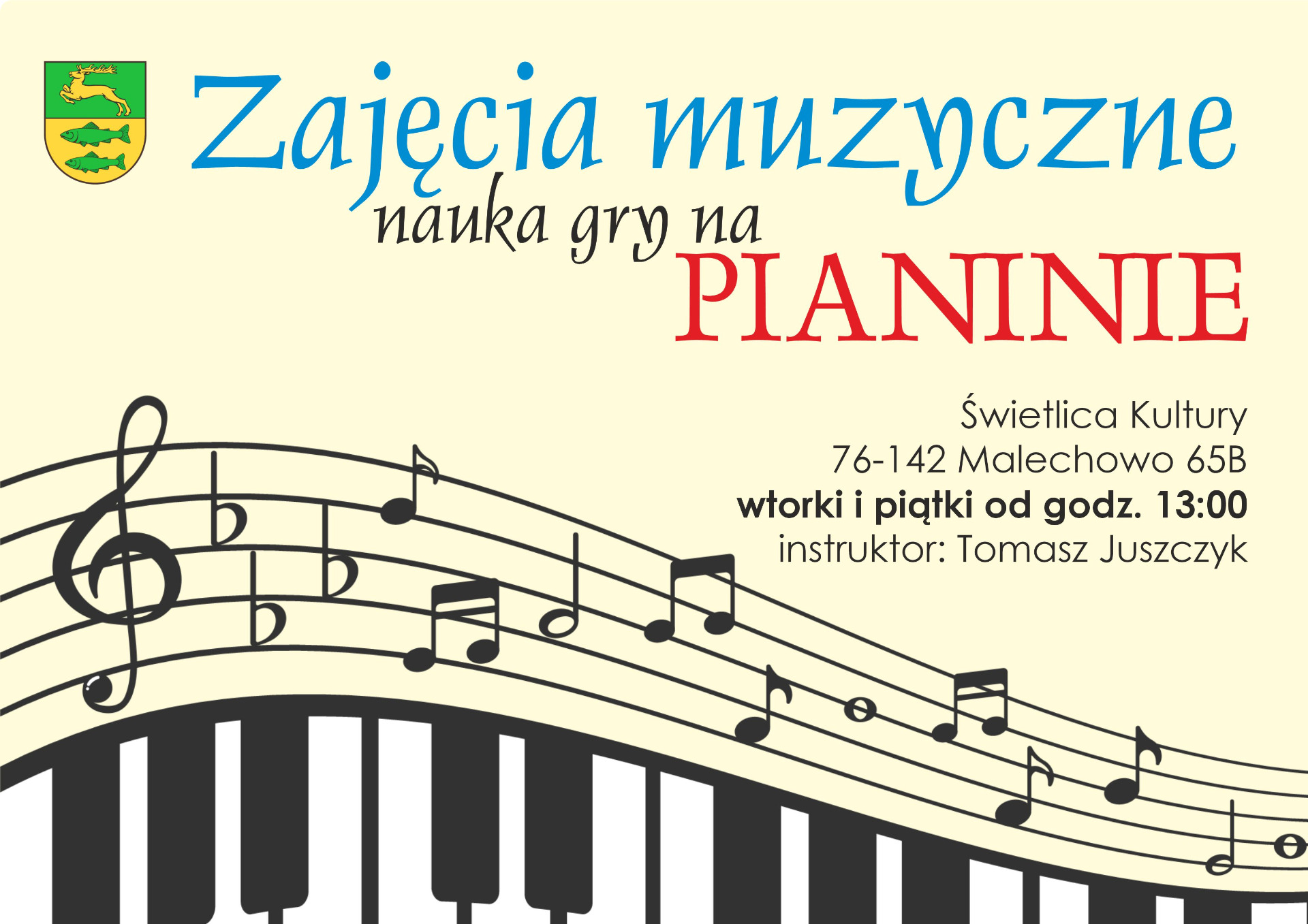 Zajęcia muzyczne - plakat