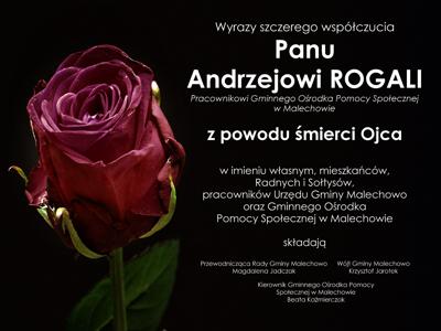 Kondolencje - A Rogala
