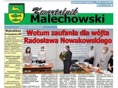 Zdjęcie przedstawia pierwszą stronę nowego numeru Kwartalnika Malechowskiego, którego nakład zamknięto dnia 14 lipca.