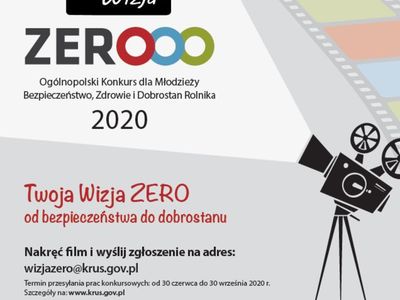 Zdjęcie przedstawia plakat informujący o konkursie dla młodzieży Moja Wiza Zero.