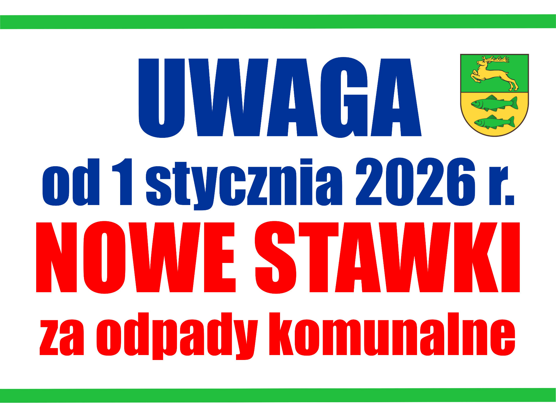 Odpady - nowa stawka - logo