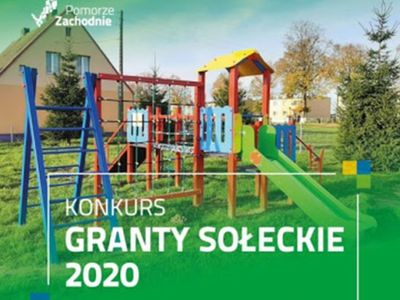 Zdjęcie przedstawia plakat informujący o konkursie Granty Sołeckie 2020.