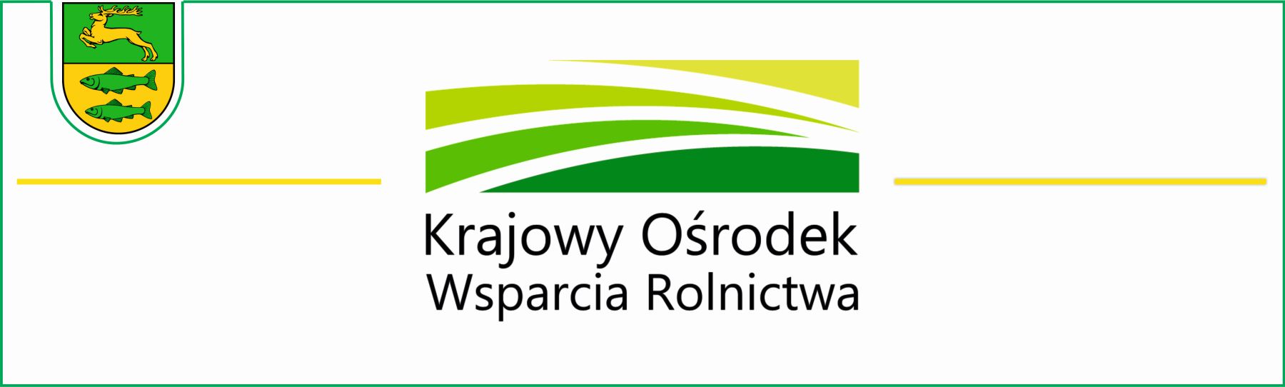 Zdjęcie przedstawia logo Krajowego Ośrodka Wsparcia Rolnictwa w kolorach biało - żółto - zielonym.