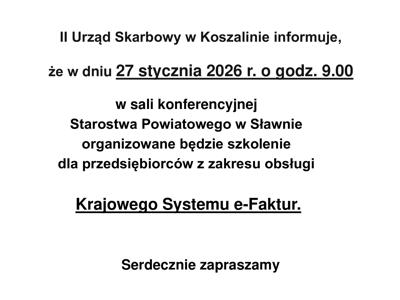 Informacja o szkoleniu KSeF