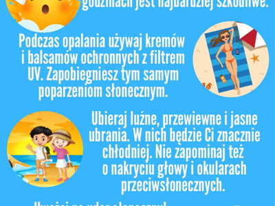 Strona ulotki dotycząca bezpieczeństwa na plaży