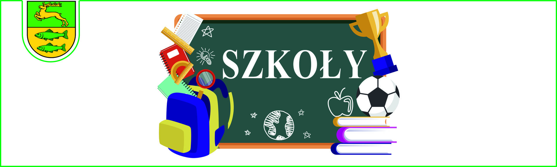 Zdjęcie przedstawia grafikę dotyczącą szkoły z napisem szkoła.