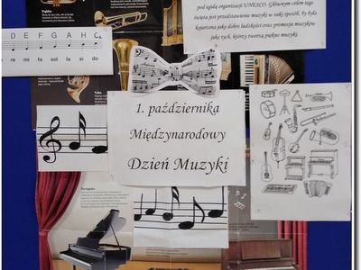 Gazetka szkolna z okazji Międzynarodowego Dnia Muzyki .