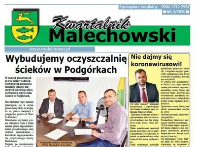 Pierwsza strona nowego numeru Kwartalnika Malechowskiego.