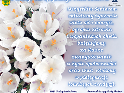 Życzenia  z okazji Europejskiego Dnia Seniora.
