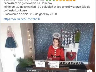 Koncert kolęd w wykonaniu Dominiki Jakimiak.