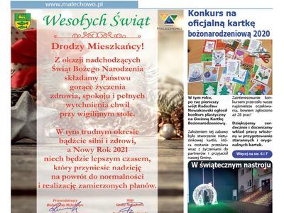 Okłada Kwartalnika Malechowskiego nr 4 - grudzień 2020.