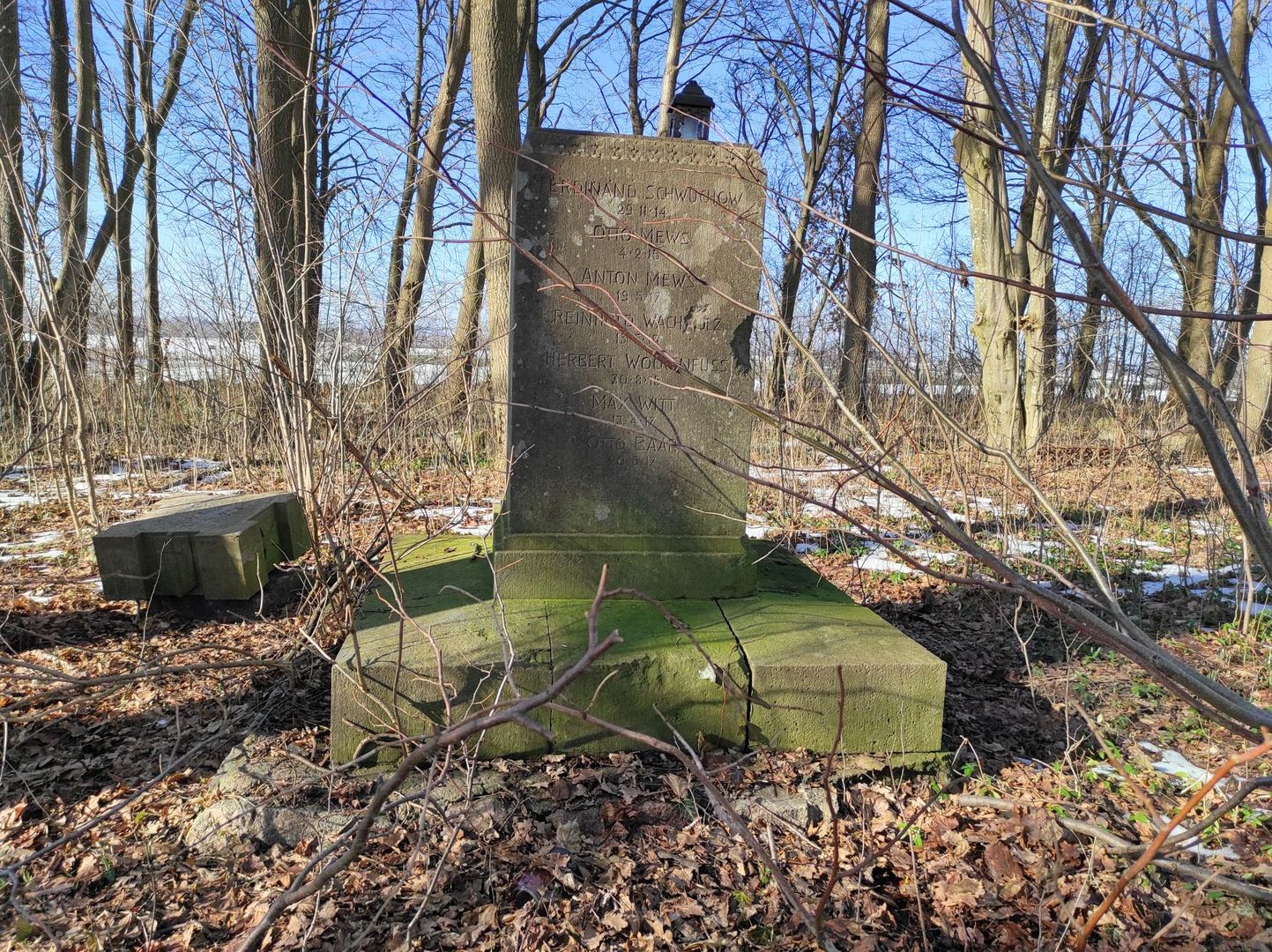 Grób znajdujący się na terenie cmentarza poniemieckiego w Paprotach. 