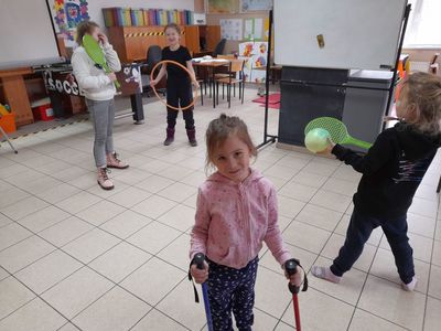 Zajęcia sprawnościowe w Placówce Wsparcia Dziennego w Sulechowie.