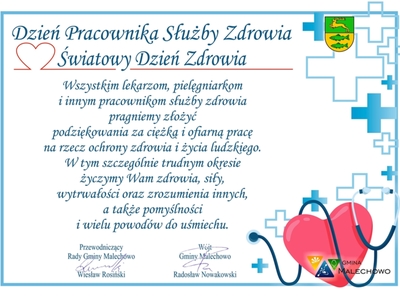 Życzenia z okazji Dnia Pracownika Służby Zdrowia i Światowego Dnia Zdrowia