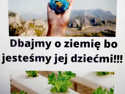 Plakat zaprojektowany przez uczennicę klasy piątej Szkoły Podstawowej w Niemicy.
