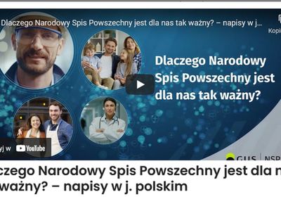 Film promujący dotyczący Narodowego Spisu Powszechnego 2021.