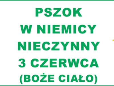 Ikona dekoracyjna PSZOK zamknięty 3 czerwca (Boże Ciało).
