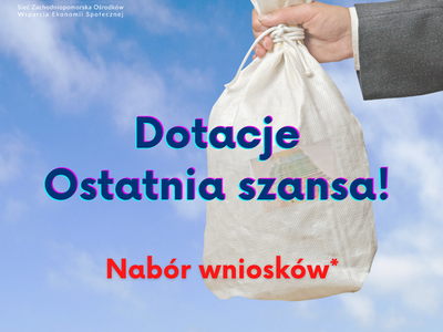 Plakat dotyczący naboru wniosków.