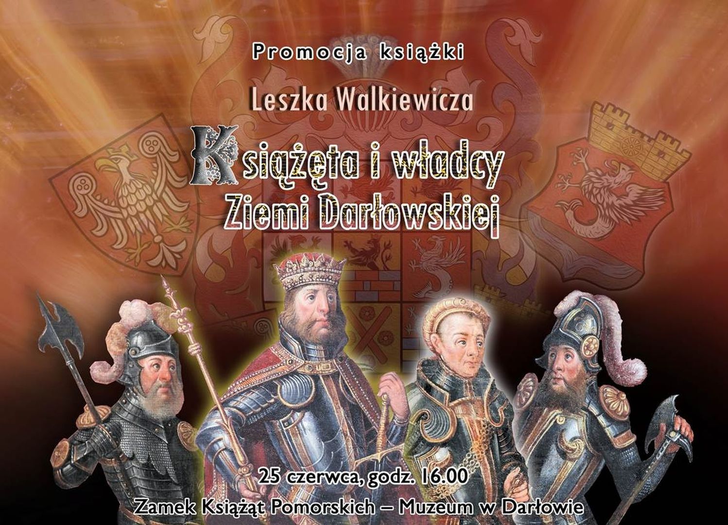 Plakat dotyczący promocji książki Leszka Walkowiaka.