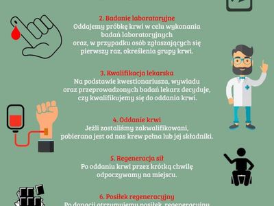 Procedura oddania krwi, krok po kroku. 