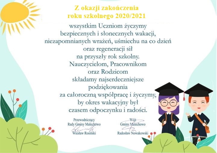 Życzenia z okazji rozpoczynających się wakacji.