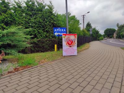 Baner promujący Pierwszą Zbiórkę Krwi w Malechowie. 