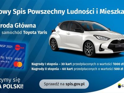 Zdjęcie nagrody głównej - auta do wygrania w Narodowym Spisie Powszechnym 2021.