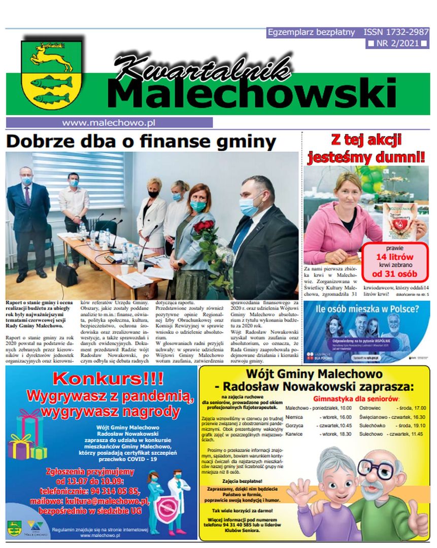 Okładka Kwartalnika Malechowskiego, numer 2/2021, nakład zamknięto dnia 9 lipca 2021.