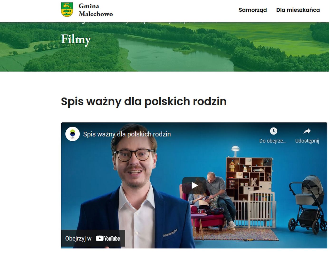 Spis ważny dla polskich rodzin, grafika dotycząca filmu promocyjnego.