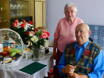 Dziewięćdziesięcioletni mieszkaniec Malechówka, Józef Paradiuk.